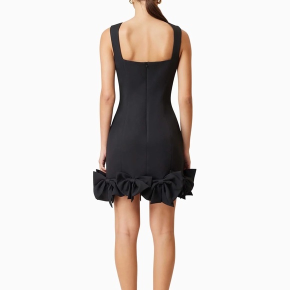 Elliatt Kennedy Mini Bow Dress In Black - Picture 6 of 11